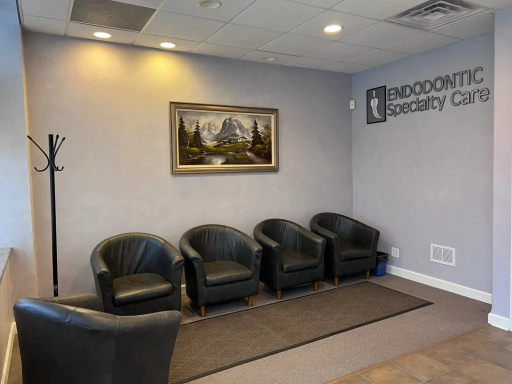 Waiting room chairs at Endodontic Specialty Care